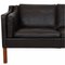 Model 2212 2-Seater Sofa in Dark Brown Leather by Børge Mogensen, 2000s, Image 19