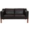 Model 2212 2-Seater Sofa in Dark Brown Leather by Børge Mogensen, 2000s, Image 1