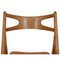 Sedie da pranzo Sawbuck in quercia e pelle color cognac di Hans Wegner, anni '70, set di 6, Immagine 12