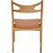 Sawbuck Dining Chairs in Oak and Cognac Anilin Leather by Hans Wegner, 1970s, Set of 6 11