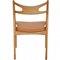 Sawbuck Dining Chairs in Oak and Cognac Anilin Leather by Hans Wegner, 1970s, Set of 6, Image 11