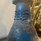 Cenedese Style Blue and Gray Scavo Murano Glass Vases, 1970s, Set of 3 7