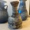 Cenedese Style Blue and Gray Scavo Murano Glass Vases, 1970s, Set of 3 9