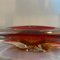 Large Modernist Red Sommerso Murano Glass Triangular Ashtray attributed to Seguso, 1960s 8