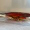 Large Modernist Red Sommerso Murano Glass Triangular Ashtray attributed to Seguso, 1960s 9