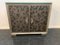 Credenza in Glossy Metal Leafs, 1980s 3