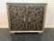 Credenza in Glossy Metal Leafs, 1980s 1
