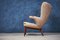 Danish Modern Wool and Teak Lounge Chair, 1960s 4