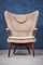 Danish Modern Wool and Teak Lounge Chair, 1960s 2