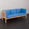 Mid-Century Danish Deep Blue 3-Seater Sofa attributed to Stouby, 1980s 1