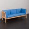 Mid-Century Danish Deep Blue 3-Seater Sofa attributed to Stouby, 1980s, Image 1