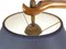 Mid-Century Rispal Style Curved Wood & Brass Floor Lamp from Valzania, 1940s 10
