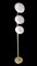 Lámpara de pie era espacial de latón y cristal de Murano, 1960, Imagen 3
