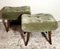 Biedermeier Style Poufs in Wood and Velvet by Michael Thonet for Thonet, 1950, Set of 2, Image 2