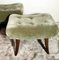 Poufs Style Biedermeier en Bois et Velours par Michael Thonet pour Thonet, 1950, Set de 2 9