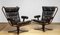 Dark Brown Leather Superstar Lounge Chairs attributed to Sigurd Ressell for Trygg, 1970s, Set of 2, Image 2