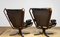 Dark Brown Leather Superstar Lounge Chairs attributed to Sigurd Ressell for Trygg, 1970s, Set of 2 11
