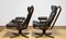 Dark Brown Leather Superstar Lounge Chairs attributed to Sigurd Ressell for Trygg, 1970s, Set of 2 9