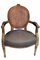 Louis XVI Style French Chair with Arms and Back in Vienna Straw, 1950, Image 1