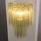 Lámpara de pared italiana grande de cristal de Murano verde, años 90, Imagen 6