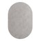 Alfombra Tapis ovalada en gris plateado # 04 moderna con forma ovalada mínima hecha a mano de TAPIS Studio, Imagen 1