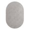 Tapis Oval Silver Grey #04 Modern Minimal Oval Shape Hand-Tufted Rug by TAPIS Studio 1