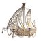 Lámpara de araña de barco italiana, años 50, Imagen 4
