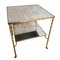 Tavolino Mid-Century in finto bambù con vetro Eglomise, Francia, anni '50, Immagine 2