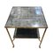 Mid-Century French Side Table in Faux Bamboo with Eglomise Glass, 1950s 3