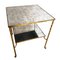 Mid-Century French Side Table in Faux Bamboo with Eglomise Glass, 1950s, Image 5