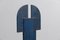 Sedia postmoderna blu con schienale alto, anni '80, Immagine 7