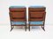 Wooden Lounge Chairs with Molded Plywood Backrest and Blue Upholstery, Set of 2, Image 8