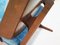 Holzsessel mit Rückenlehne aus geformtem Schichtholz und blauem Bezug, 2er Set 10