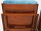 Holzsessel mit Rückenlehne aus geformtem Schichtholz und blauem Bezug, 2er Set 12