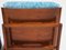 Sillones de madera con respaldo de contrachapado moldeado y tapicería azul. Juego de 2, Imagen 13