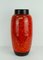 Rot Lasierte Vintage Vase von Scheurich 1