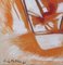 Giorgio Lo Fermo, Orange Abstract Composition, Oil on Canvas, 2021 2