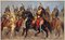 Theodore Fort, Schlacht, Ritter zu Pferd, Tusche und Aquarell, 1840er 1