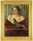 Antonio Feltrinelli, Mujer con loro, óleo sobre lienzo, años 30, enmarcado, Imagen 1