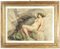 Giuseppe Lallich, Naked Woman on the Rocks, Watercolor, Early 20th Century, Framed 1