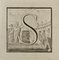 Luigi Vanvitelli, Letter of the Alphabet S, Etching, 18th Century, Image 1