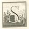 Luigi Vanvitelli, Letter of the Alphabet S, Etching, 18th Century 1