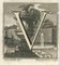 Luigi Vanvitelli, Letter of the Alphabet V, Etching, 18th Century 1