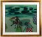 Alberto Cavallari, Figuras en la playa, óleo sobre lienzo, años 60, Enmarcado, Imagen 1
