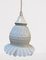 Vintage Tulip Ceiling Lamp in White Curly Opaline, 1950s, Image 1