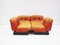 Modular Lounge Chairs Upholstered in Cognac Leather from Giuseppe Munari, 1970s, Set of 4, Image 5