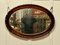 Large Edwardian Carved Walnut Oval Mirror, 1890s 1