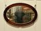 Specchio ovale edoardiano in legno di noce intagliato, fine XIX secolo, Immagine 1