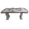 Italian Marble Dining Table with Pedestals 1