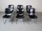 Black Leather and Chrome Dining Chairs, Italy, 1970s, Set of 6 5